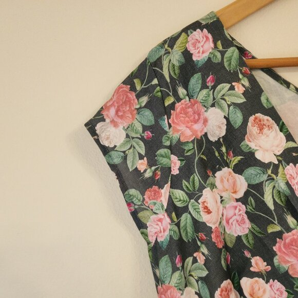 Retrolicious Womens Greta Dress Size XL Multicolor Floral V-Neck Retro Modcloth - Picture 8 of 15